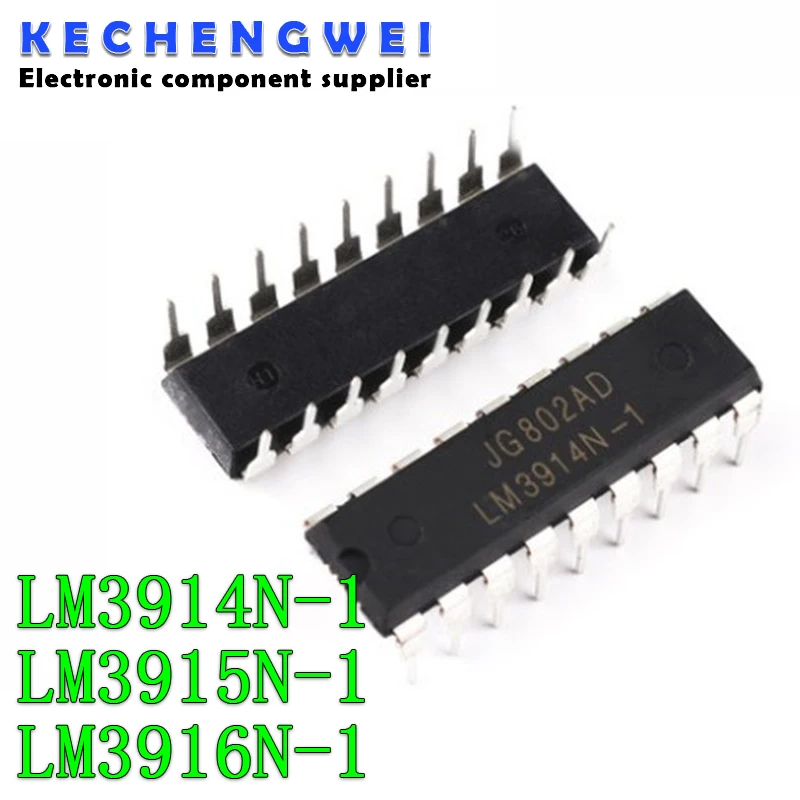 5PCS LM3914N-1 LM3915N-1 LM3916N-1 IC Chips - DIP-18 Package LED Driver Circuits