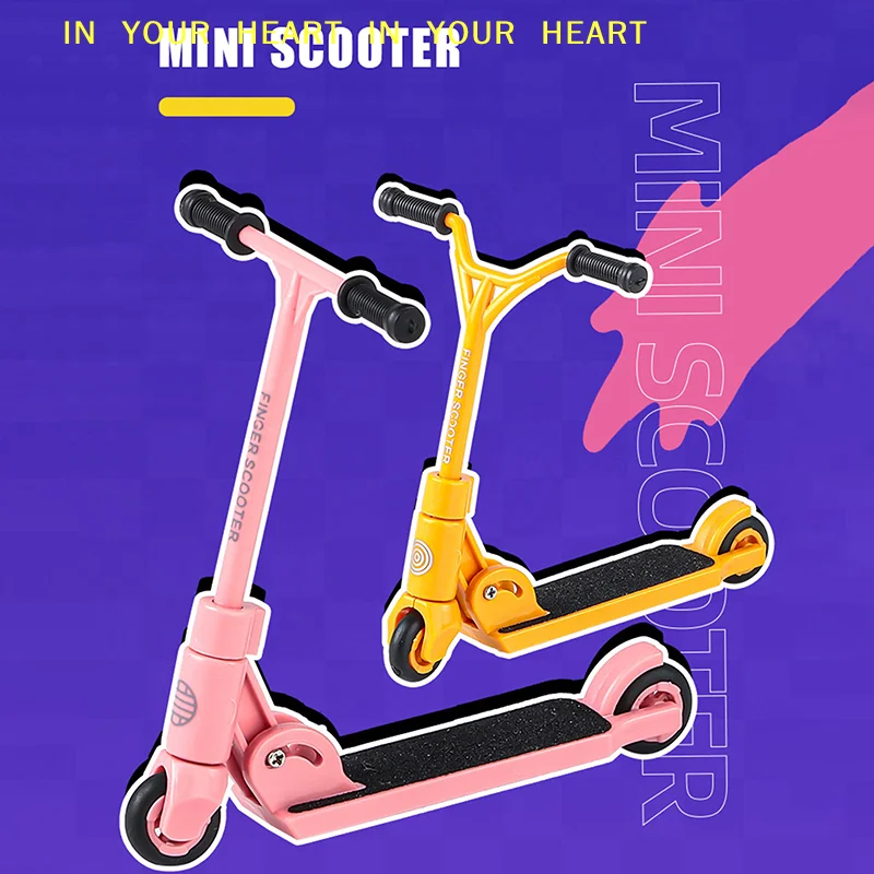 접이식 T형 어린이 킥 스쿠터 BMX 핑거 스케이트보드 브레이크 포함 교육용 장난감 어린이를 위한 재미있는 손가락 운동
