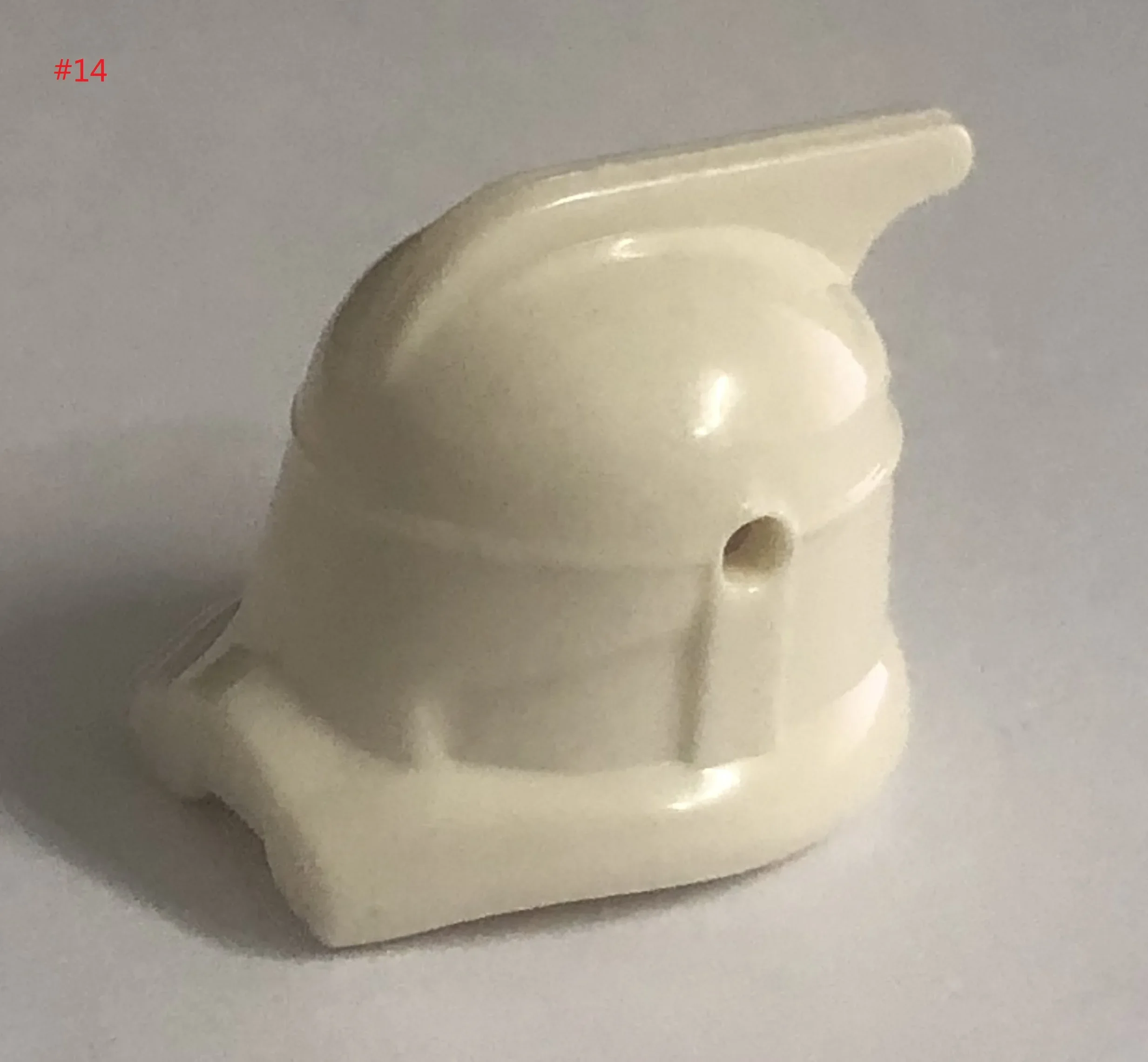 100 pcs pure white helmet head Building Block  Mini Action Figure Toys Solid Plain Helmet Accessories 6
