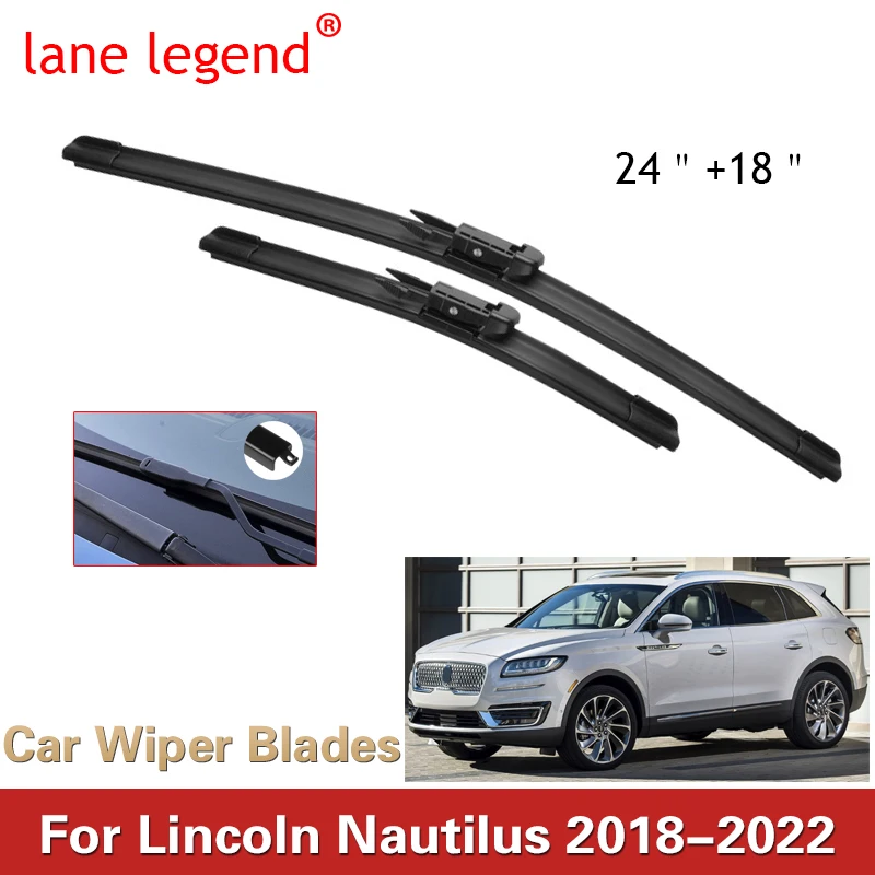Auto-Frontscheiben-Fensterwischerblätter für Lincoln Nautilus 2018 2019 2020 2021 2022, rahmenloses, geräuschloses Gummi-Zubehör – Detail 3