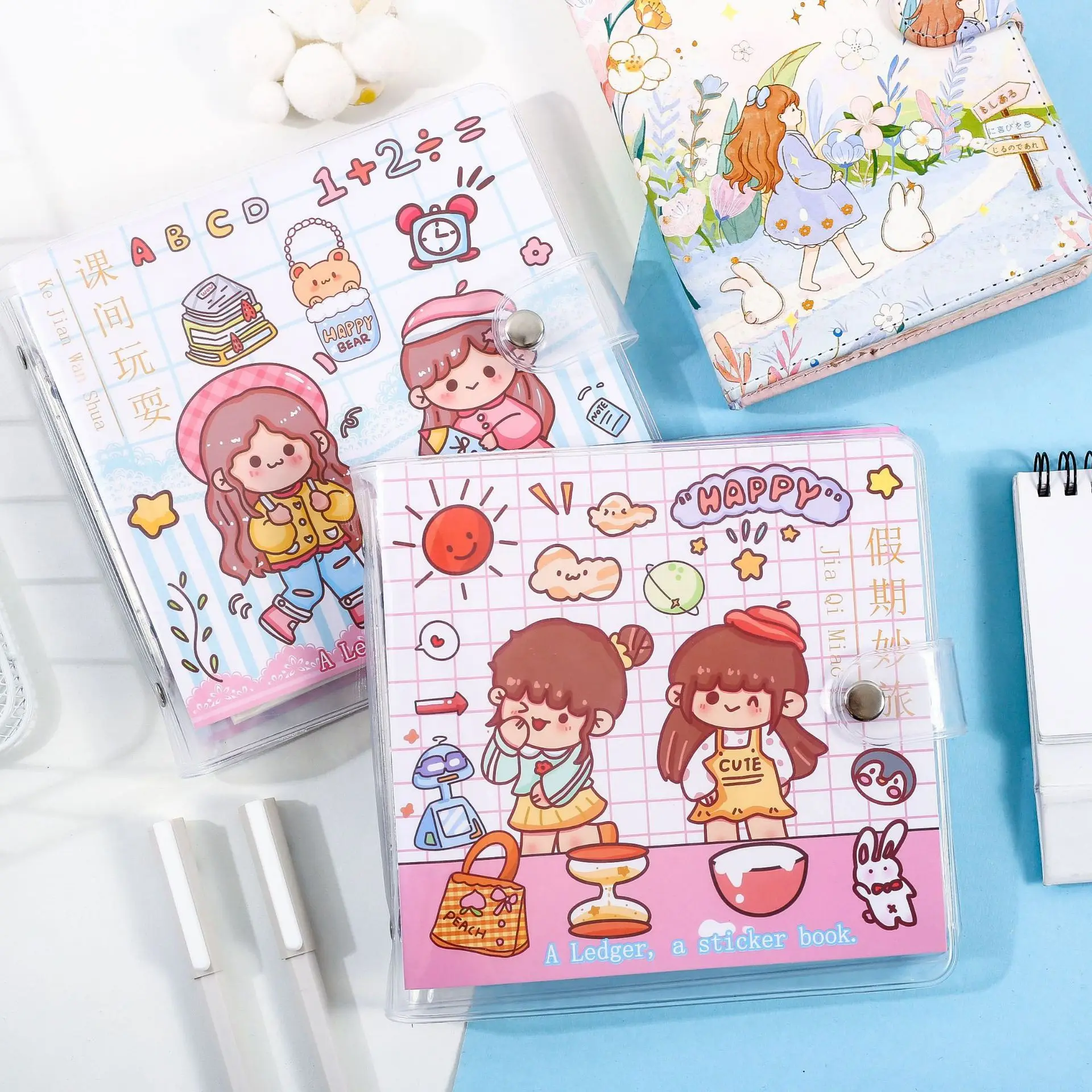 

New Handbook Detachable Square Loose leaf Book Children's Stationery Notebook Materials 80 Cute Girls kawaii notebook