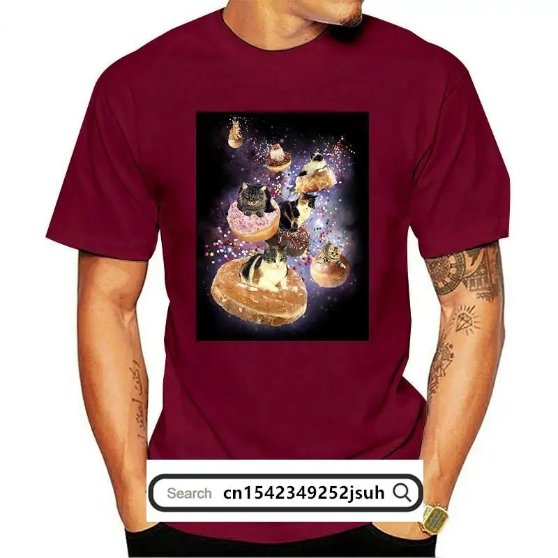 

New Lost Gods Space Cat Doughnut Race Mens Graphic T Shirt 2Xl 14Xl Tee Shirt