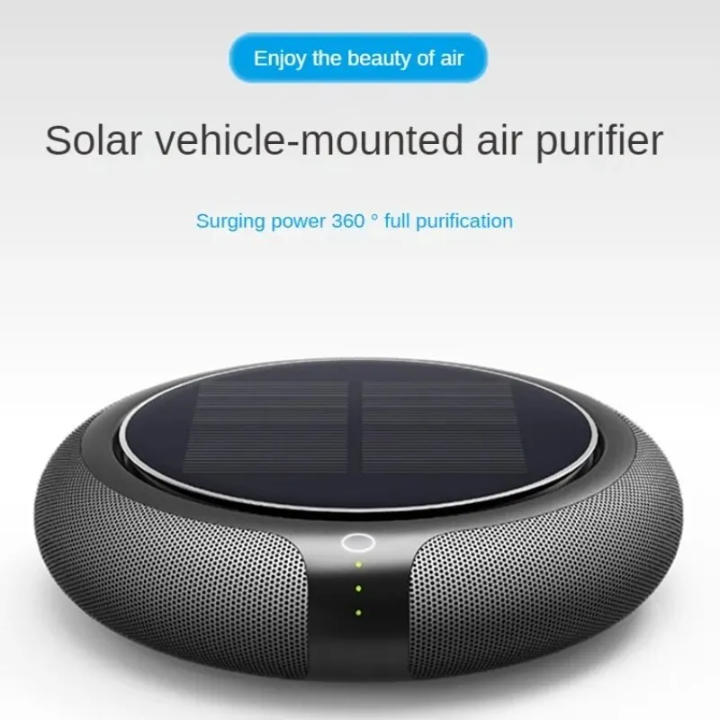 Solar Negative Ion Air Purifier For Car To Remove Peculiar Smell