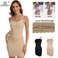 Miss Moly Robe gainante intégrale en dentelle pour femme, effet ventre plat, bretelles réglables, lingerie sexy rehausseur de fesses 1