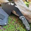 High Carbon Steel Handaxe with Black Coated Blade - Tactical Survival Camping Hatchet with Nylon Axe Cover and Bakelite Handle 1