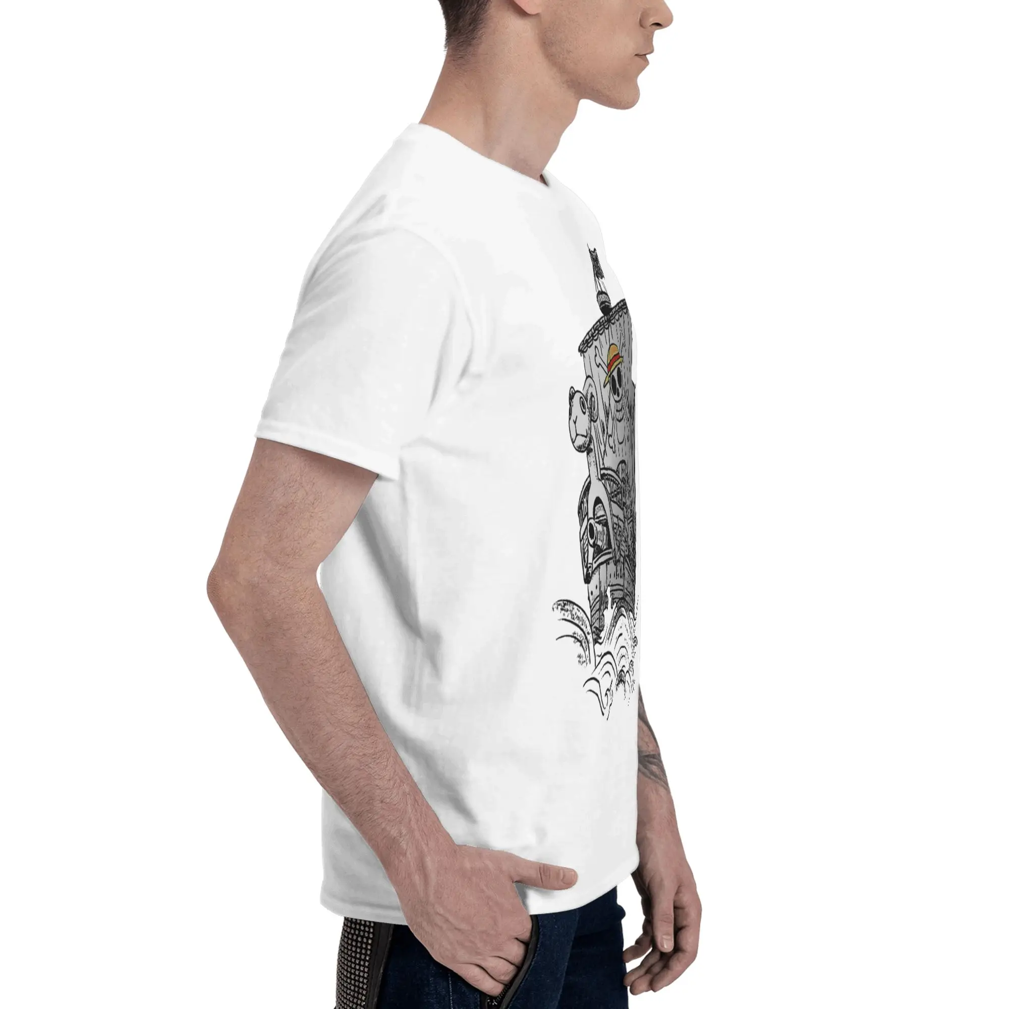 Going Merry Go Men's T Shirt One Piece Humor Tees Short Sleeve O Neck Pure Cotton Unique Clothes T-Shirt, view 3