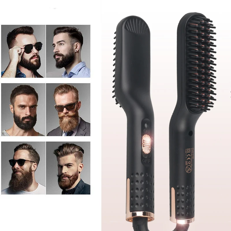 Heated Brush Beard Straightening Iron HOT Quick Beard Flat Iron