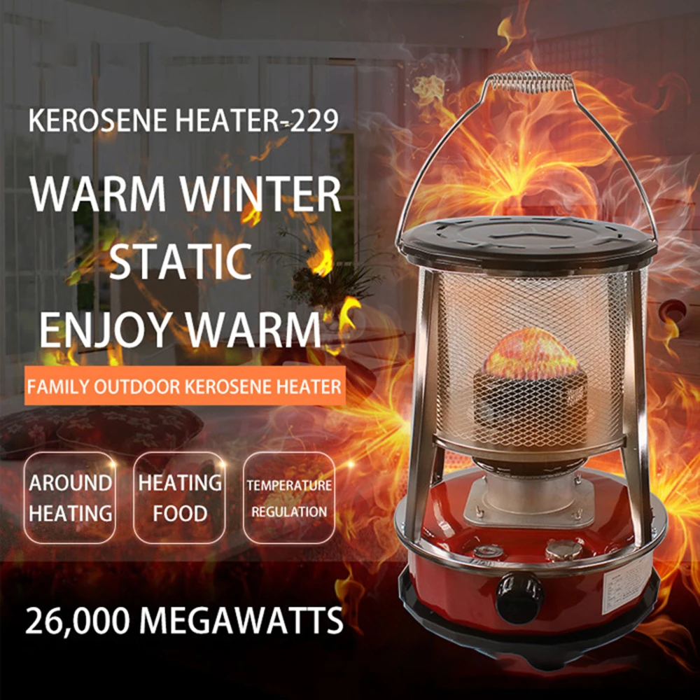 3000W Kerosene Stove Heater Protable Outdoor Warming Heater Winter Camp