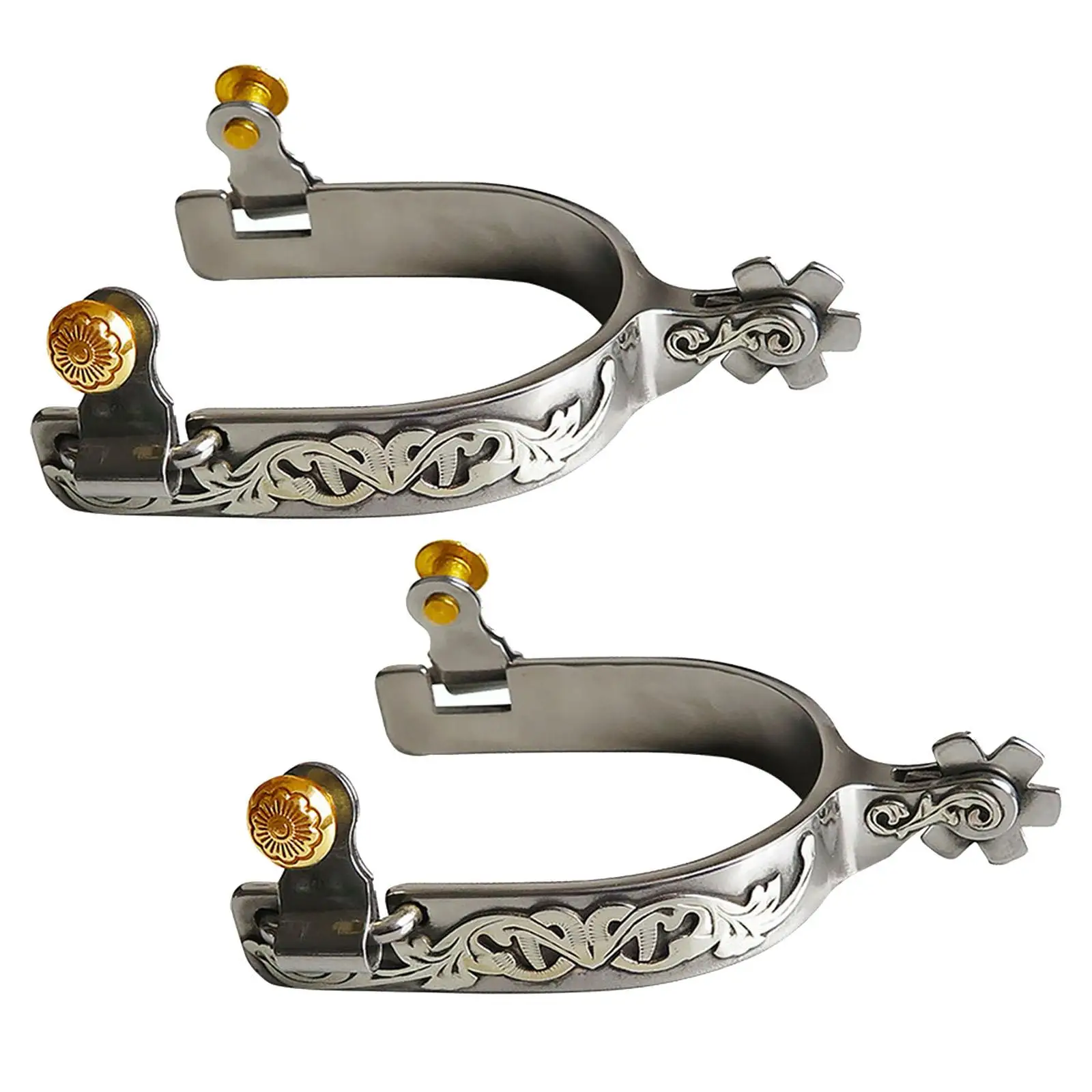 2 Pieces Horse Spurs Cowboy Spurs for Competition Training Riding Equestrian 2 Pieces Horse Spurs Cowboy Spurs for Competition Training Riding Equestrian