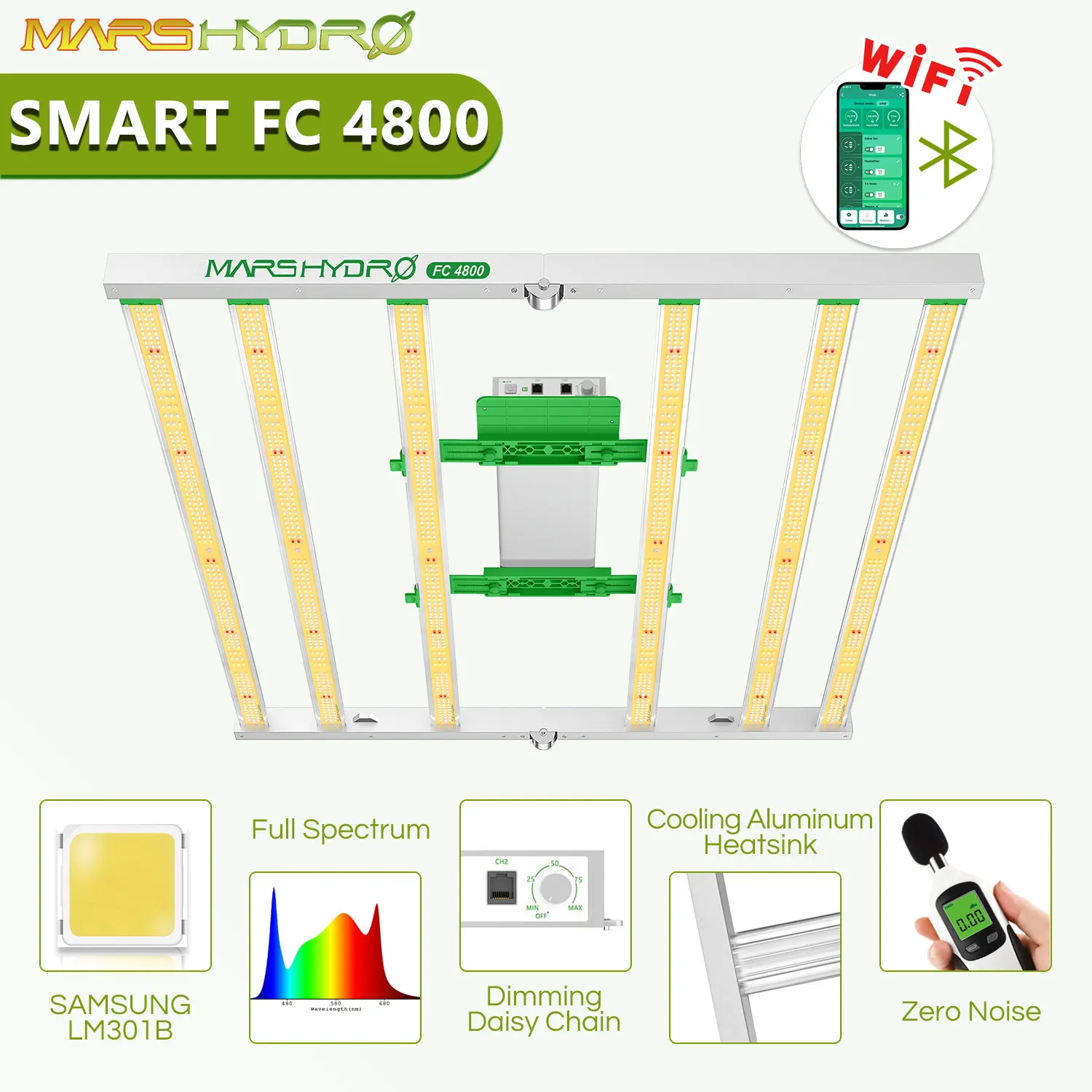New Arrival! Mars Hydro Fc 4800 Samsung Lm301d Full Spectrum Led