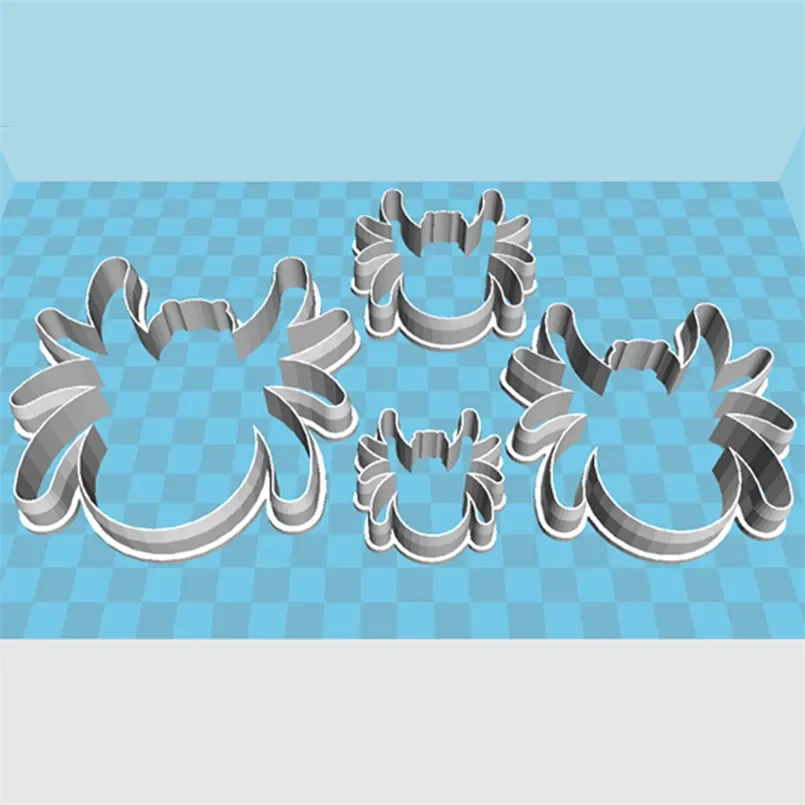 Four Specifications Cartoon Animal Insects Plastic Baking Molds Cookie Sushi and Fruits Cutters Fondant Tools