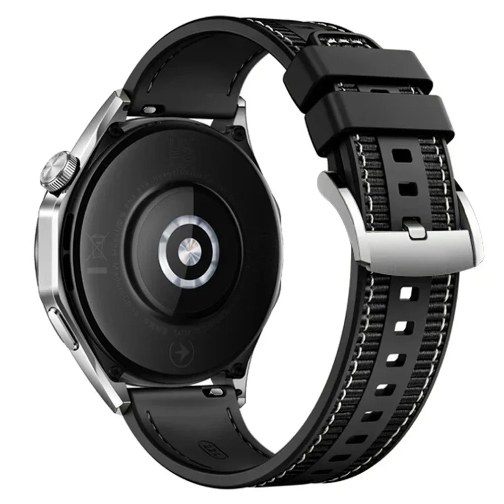 Versatile Nylon Silicone Watch Band, 22mm, Unisex Style