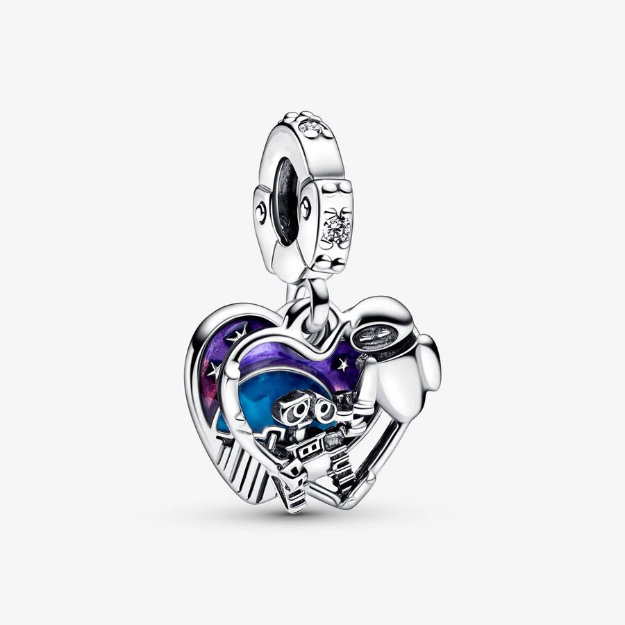 Disney Pixar Wall-E & Eve Ciondola Charm Fit Originale Pandora Charm Bracciali Ciondolo Gioielli Berloque