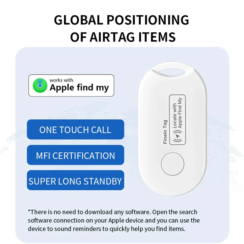 4PCS Bluetooth Tracker Works With Apple Find My Keys Finder and Item Tracker Tags MFI Certification for Car Keys and Phones Bags