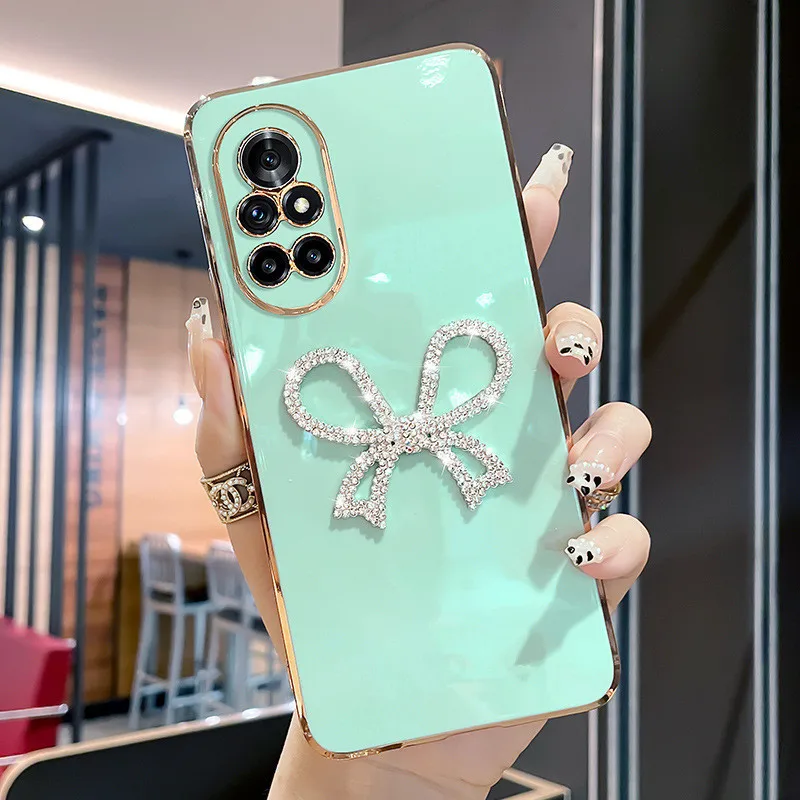 Coque de téléphone de luxe à paillettes avec nœud en diamant pour Samsung Galaxy S25 S23 Ultra Coque en silicone pour Samsung S24ultra S22Plus S21FE S20FE s10_voghion.com