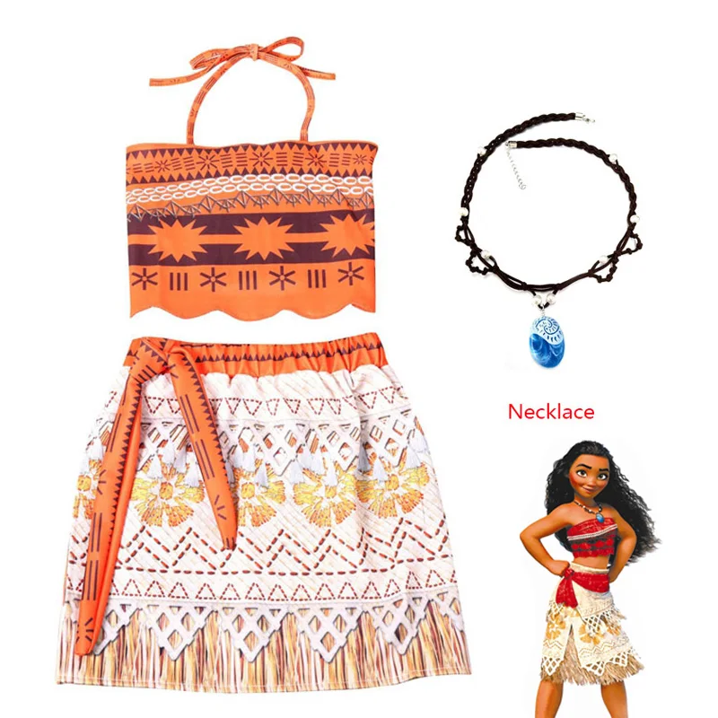 Girls Moana Costume Bikini For Kids Vaiana Princess Dress Clothes Costumes girls baby Girl party dresses cosplay Swimsuit girls clothing set