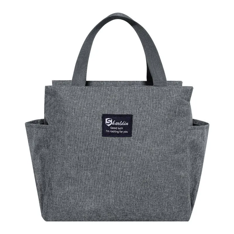 Compact Double Pocket Insulated Aluminum Foil Lunch Bag