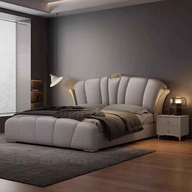 

Minimalist Luxury Bed Frames Queen Modern Headboards Bedroom Bed Organizer Storage Camas De Dormitorio House Accessories