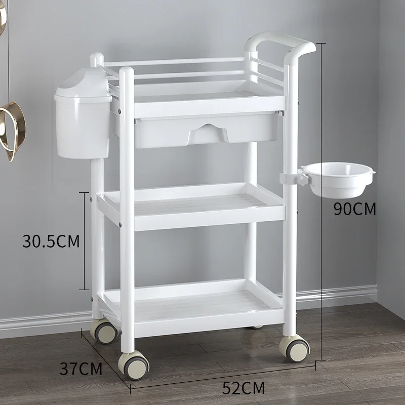 Tattoo Rolling Salon Trolley Manicure Makeup Medical Tool Salon Trolley Parrucchiere Carrello Attrezzi Salon Furniture Bl50St
