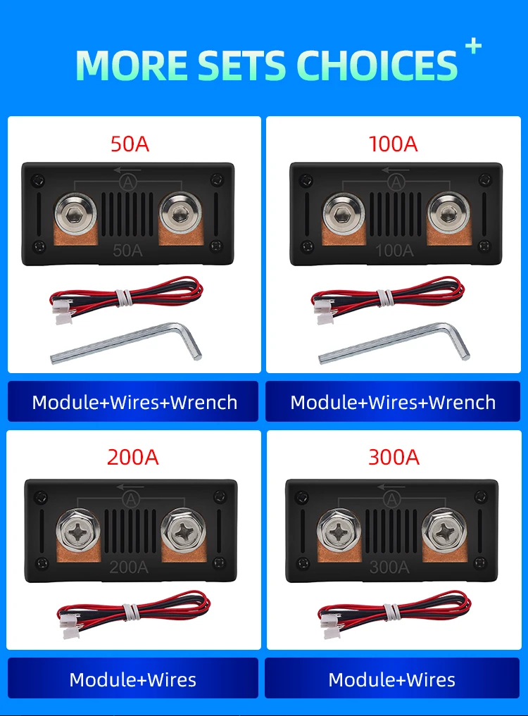 v 50a-300a do medidor do watt do