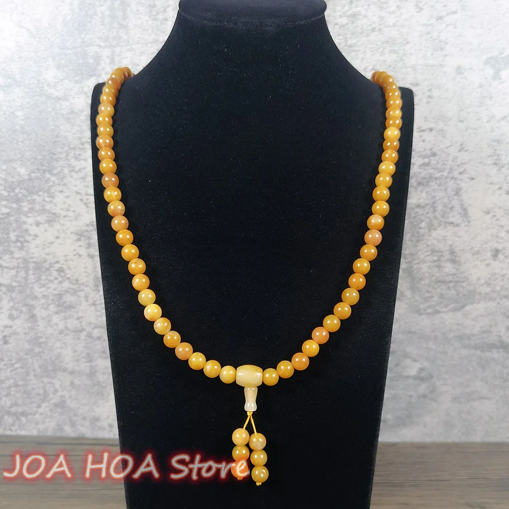 

Изящная Золотая шелковая Нефритовая чандель, желтая многокруглая цепочка с бусинами 108, ожерелье, браслет ручной работы, бутиковые ювелирные изделия