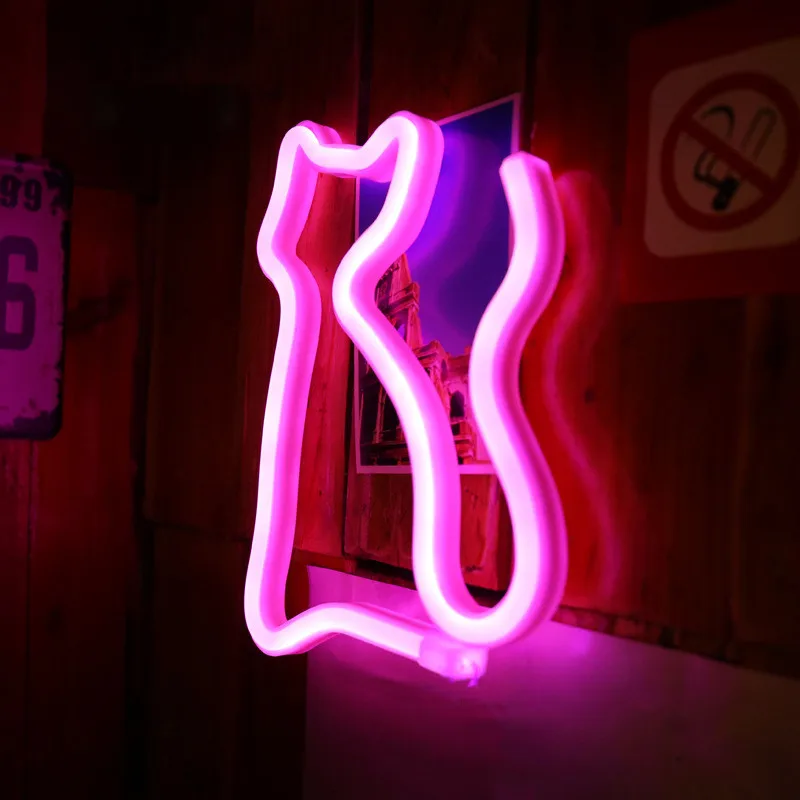 Luce LED Neon RGB A Forma Di Gatto – Con Telecomando E App, Sincronizzazione Musicale, Decorazione Da Parete Per Camera Da Letto - 4