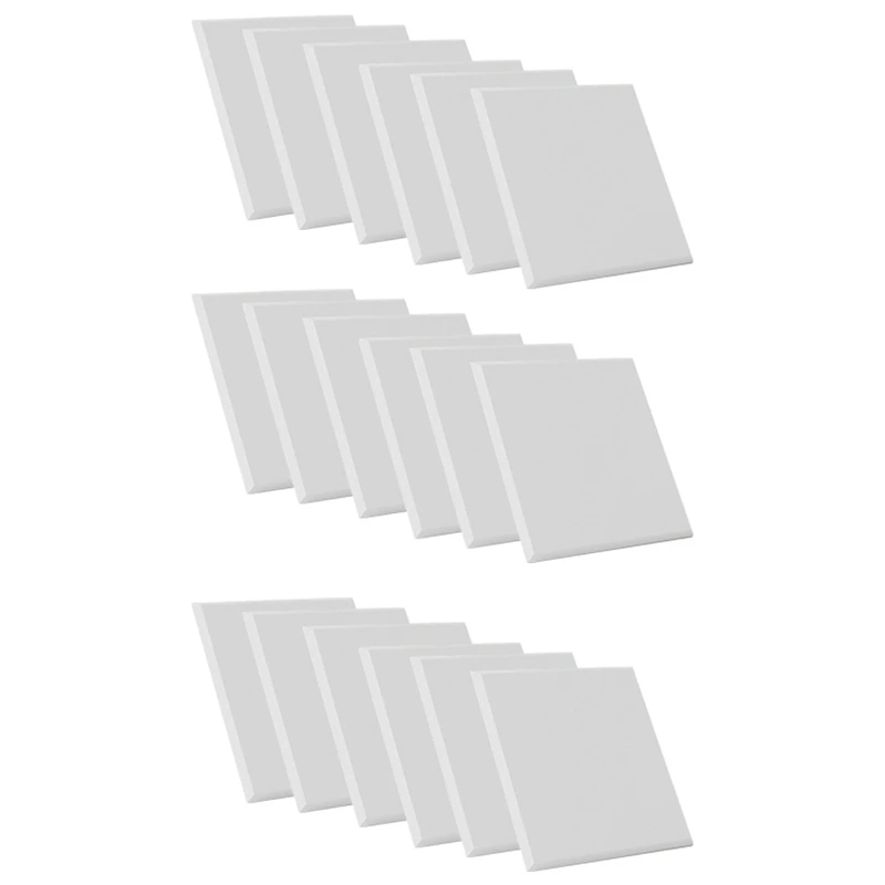 

18 Piece Self-Adhesive Acoustic Panels White 12 X 12 X 0.4 Inch Sound Proof Padding For KTV Home