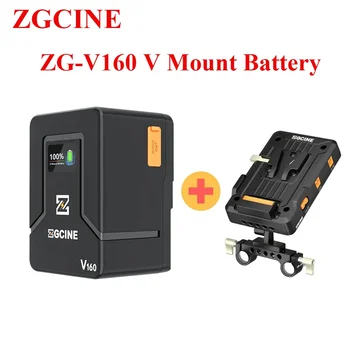 ZGCINE DSLR 카메라 비디오 조명 스마트폰 노트북용 V-Lock 리튬 포켓 보조배터리, ZG-V160 V 마운트 배터리, 9600mAh, 142W