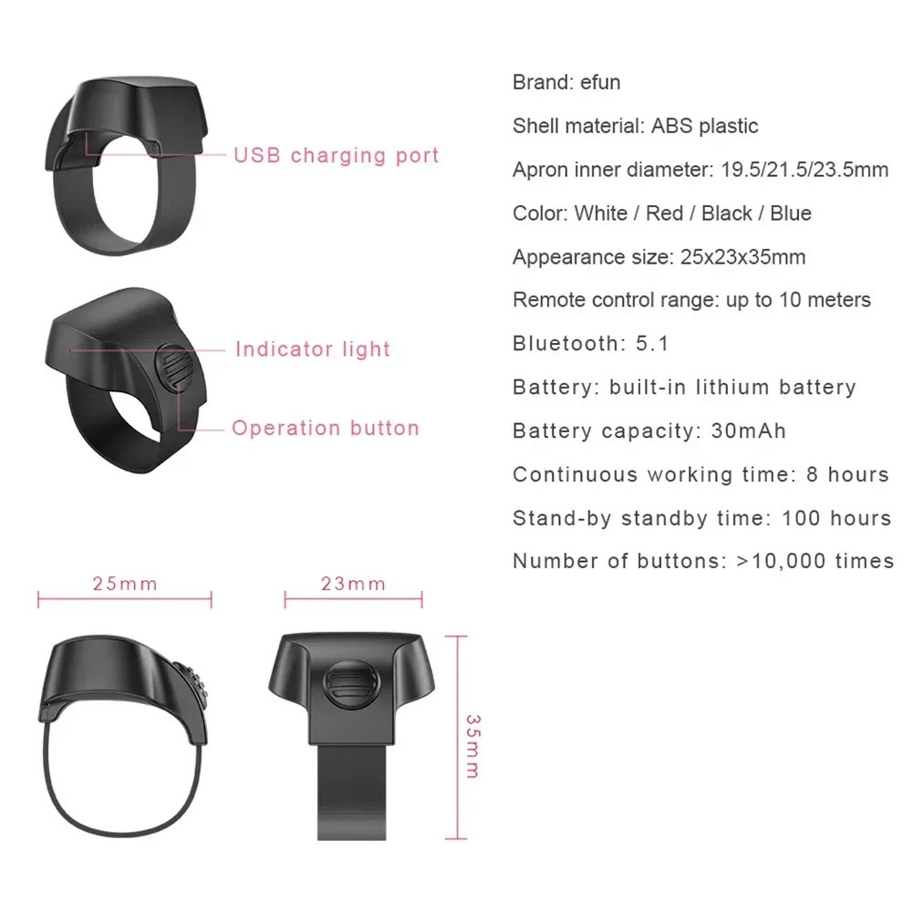 Hands For Selfies with Remote Camera Controller Long Control Range Easy Pairing Compatible with All Smartphones camera remote shutter button camera remote shutter release