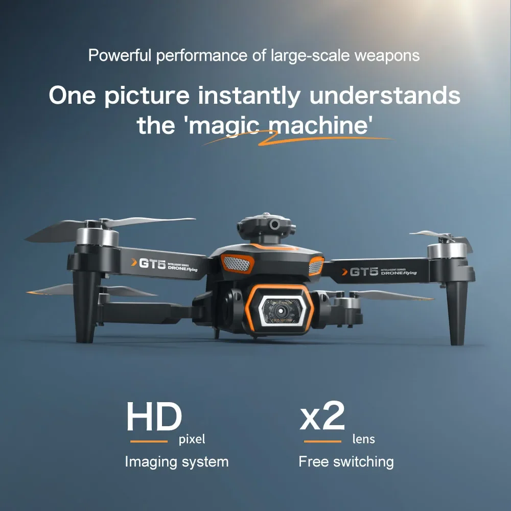 GT5 Mini Drone Remote control with screen 4K Professional Camera 360° Obstacle