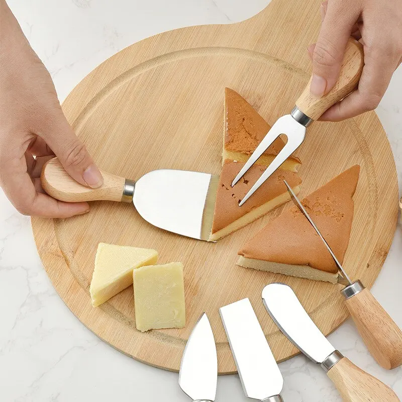 Six Piece Set of Cheese Knife Box Stainless Steel Cheese Knife Set of Six Piece