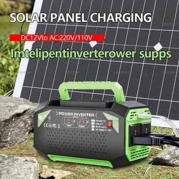 อินเวอร์เตอร์พลังงาน 500 วัตต์ สำหรับติดตั้งในรถยนต์ อินเวอร์เตอร์พลังงานแสงอาทิตย์ พร้อมพอร์ต USB แปลงไฟแบบพกพา จากไฟ DC 12V เป็นไฟ AC 220V พร้อมคลิปหนีบแบตเตอรี่ USB 1