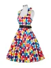 112558-06ab0a.jpg Robe d'été décontractée femmes à pois rétro Robe trapèze Pin Up Robe Vintage années 60 50 Rockabilly Robe d'été
