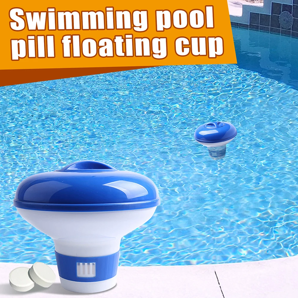Swimming Pool Floating Chlorine Dispenser Disinfection Automatic Applicator Pump Pill Disinfecting Box Spa Swimming Pool Accesso