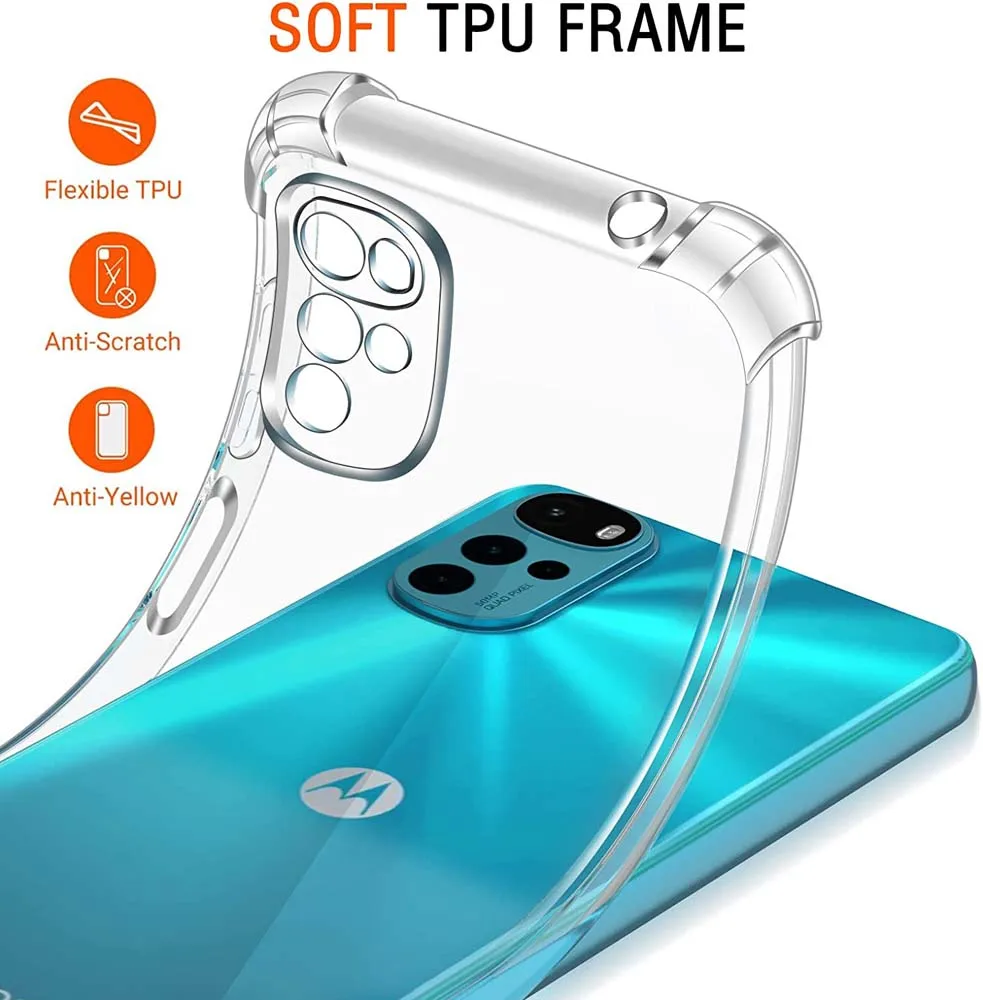 Phone Case Phone Protector Cover 1.5MM Thick Air-Bag Clear Case For Motorola Moto G10 G20 G30 P40 Power G13 G14 G31 G41 G60 G54 5G Brazil Shockproof Back Cover