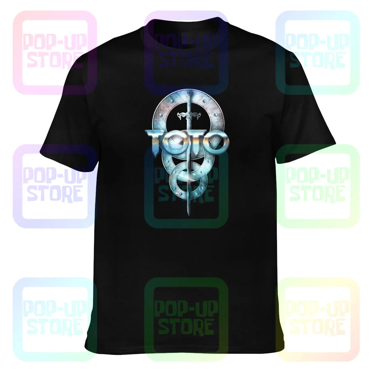 Toto Rock Band Legend Tour Logo T-Shirt T-Shirt Tendenza Carina Offerte Calde Naturali