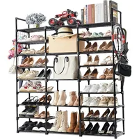 9-Tier Metal Shoe Rack - Holds 50-55 Pairs, Tall Storage Shelf for Shoes, Boots, Entryway, Closet, Garage 1