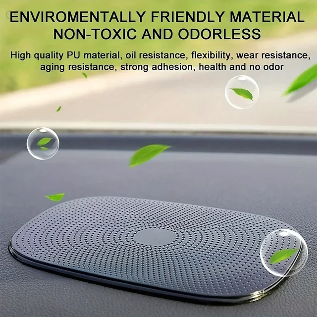 1Pcs Car Non-Slip Mat Magic Anti-Slip Slide-Proof Pad Dashboard Sticky Dash Adhesive Cell Phone Mobile Holder Black Silicone 3