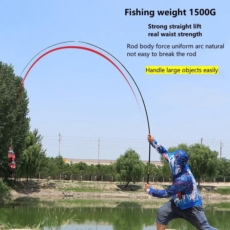 Fishing Rod Carbon Short Knot Stream Rod Super Light Super Hard Hand Rod Short Knot Portable