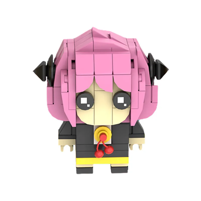 

MOC Anya Forger Brickheadz Building Block in SPY × FAMILY Japanese Animation Cute Building Set for Adults, Boys, Girls Gift Toys