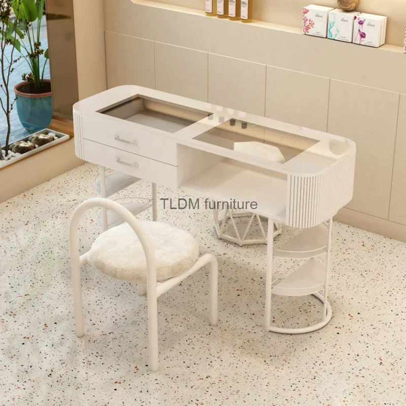 

Luxury Dressing Beauty Nail Tables Manicure Professional Drawer Nail Tables Living Room Mesa Manicura Salon Furniture MR50NT