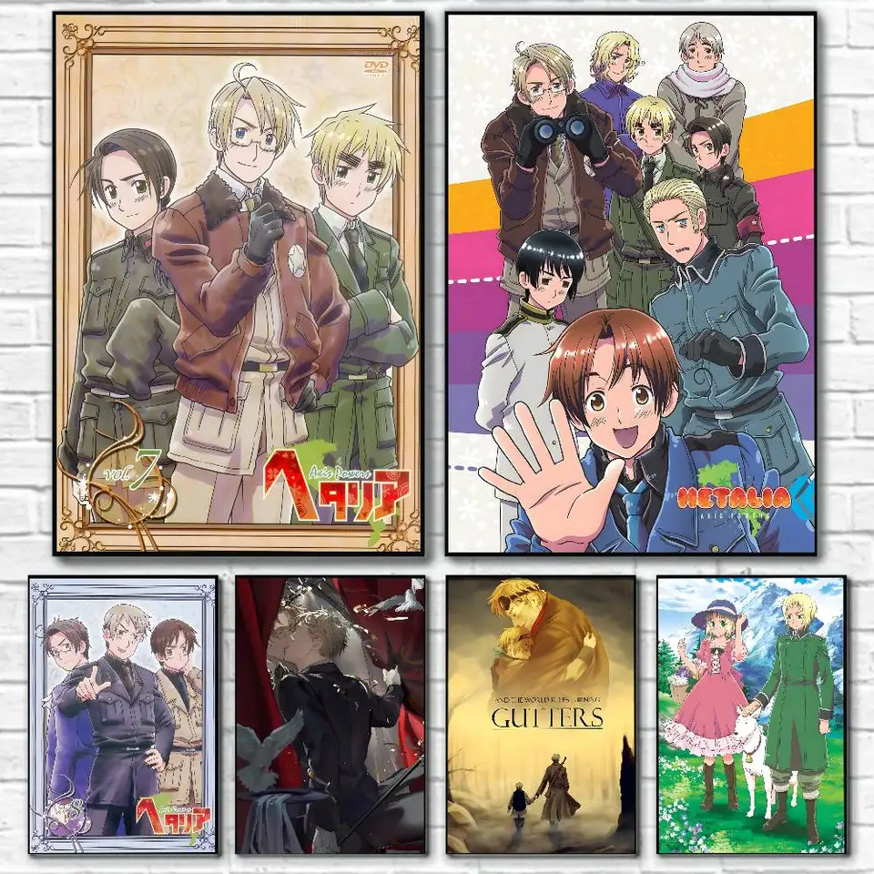 Anime Cartoon Hetalia Axis Powers Poster Canvas painting poster