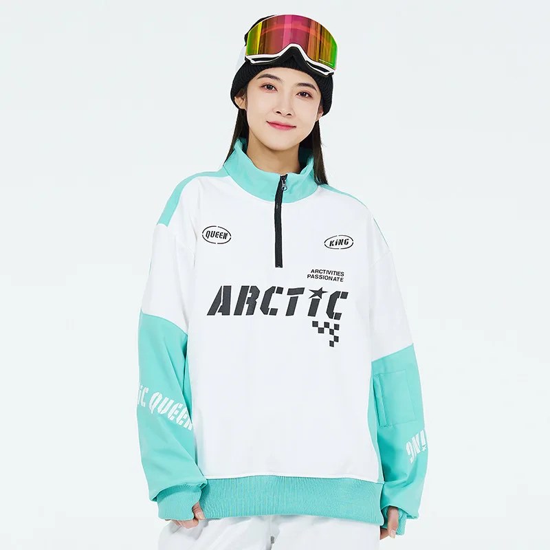 

New Men's and Women's Ski Sweaters Winter Outdoor Warm Windproof and Waterproof Fleece Ski Sweatshirts Snowboarding Sweaters