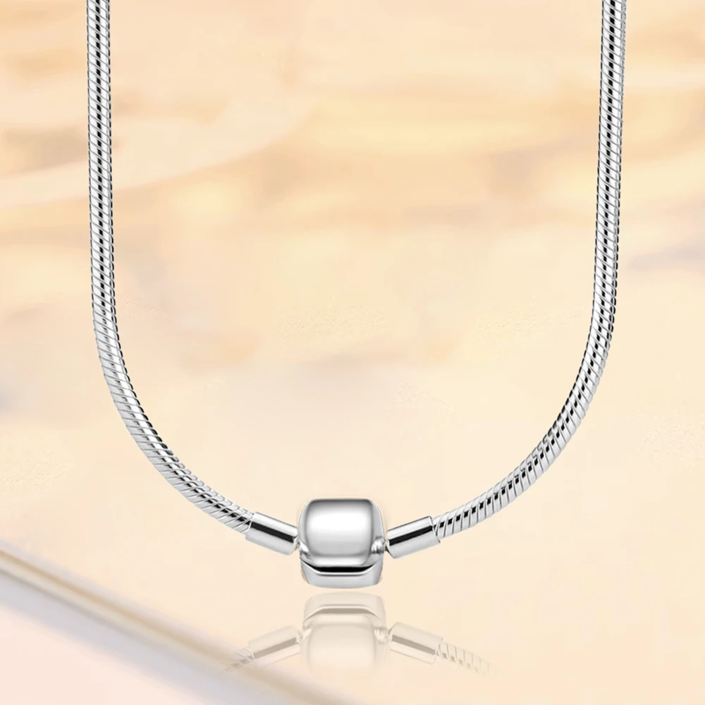 Silver necklace 925 sterling silver classic heart shaped women's suitable for pendant fashion pendant jewelry DIY gift