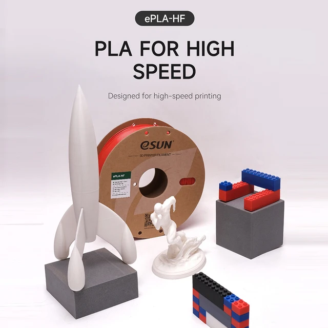 eSUN PLA HF 高速PLAフィラメント 1.75mm 3Dプリンターフィラメント 高速プリント ハイフロー ラピッドPLA 寸法精度+/- 0.03mm 1kgスプール 2.2ポンド 3Dプリン eSUN 高速 PLA フィラメント 1.75mm、高速印刷用高速PLA 3Dプリンターフィラメント、寸法精度+&frasl;- 0.03mm、1kgスプール  (2.2ポンド) 3Dプリンター用3Dプリントフィラメント、ブルー