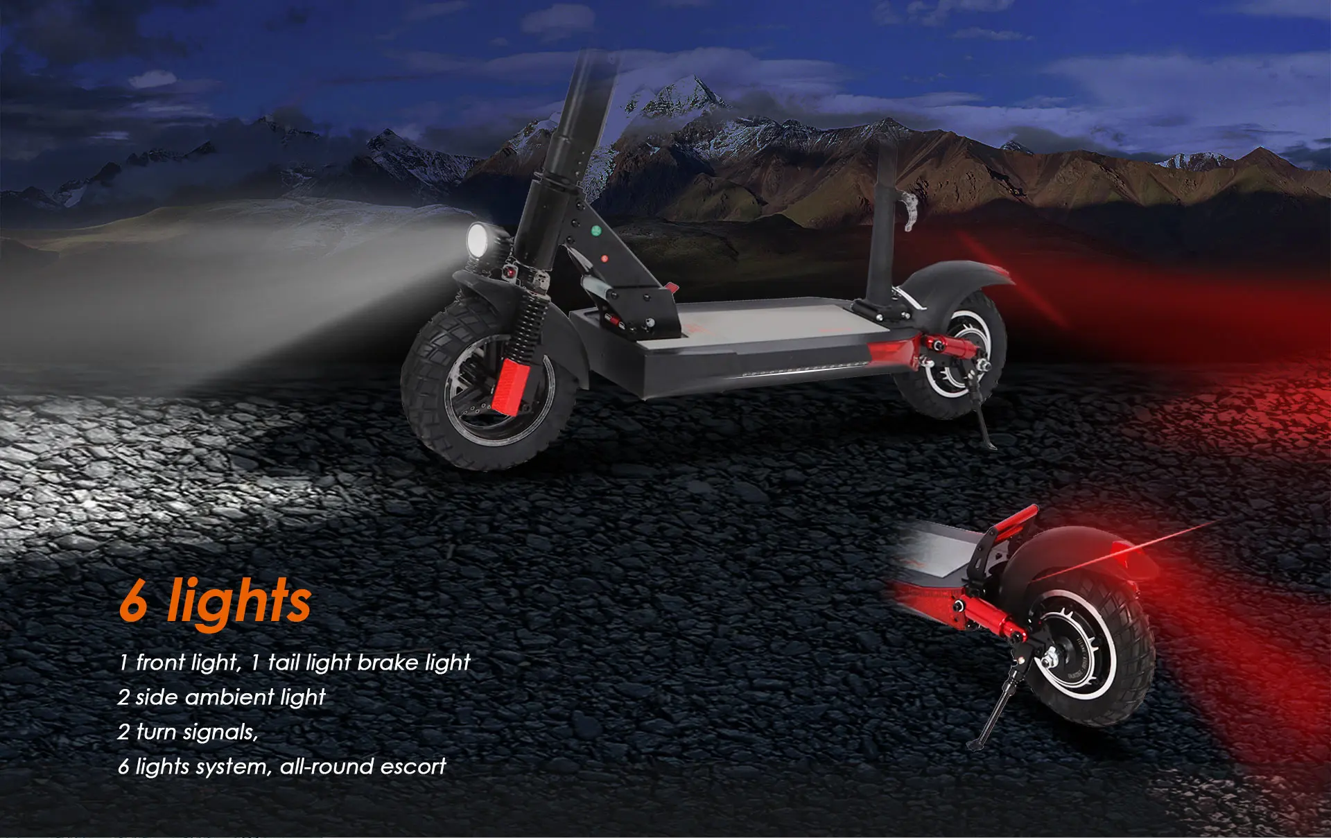 Kugoo Scooter électrique 500w Moteur Tout-terrain 10 pouces Pneus Batterie  18ah