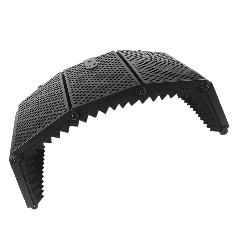

Microphone Isolation Shield, 5 Panels Studio Recording Filter Soundproof Vocal Recording, Studio Mic Sound Absorbing Reflector