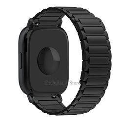 Versatile Soft Magnetic Silicone Watch Strap - 22mm Adjustable Wristband Bracelet for Redmi Watch 5 Active (Black)