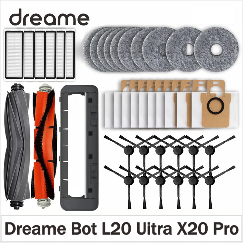 For Dreame L20 Ultra / Dreame X20 Pro / Plus ABS+Rubber Brush Vacuum  Cleaner Part Wholesale