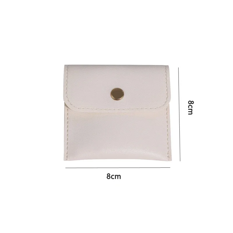 1pc Portable PU Leather Jewelry Storage Bag, Bag for Necklaces Bracelets Rings Earrings, Compact Jewelry Organizer Pouch